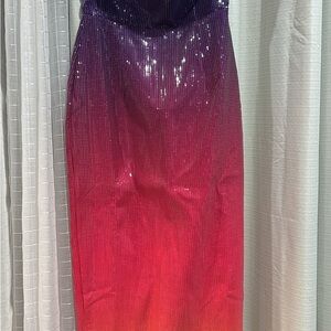 Stunning Sequin Gradient Pencil Dress